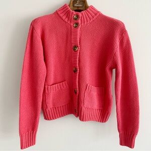 Magaschoni Chic Coral Knit Cardigan Sweater